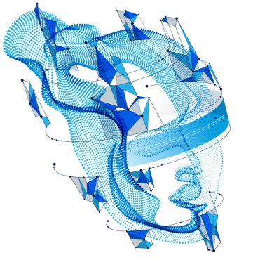 Makinenin dijital yazılım ruhu, teknokrat zaman evrimi ruhu, noktalı parçacık akış dizisinden yapılmış insan kafa vektör çizimi fikri.