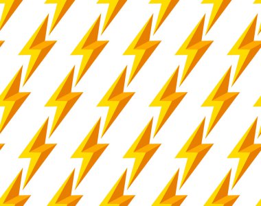 Şimşek yıldırımları kusursuz vektör duvar kağıtları, yıldırımlı sonsuz desen.