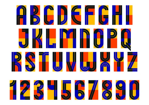 Geometryczny Nowoczesny Projekt Wektora Czcionki Geometryczna Typografia Zestaw Liter Alfabetu — Wektor stockowy