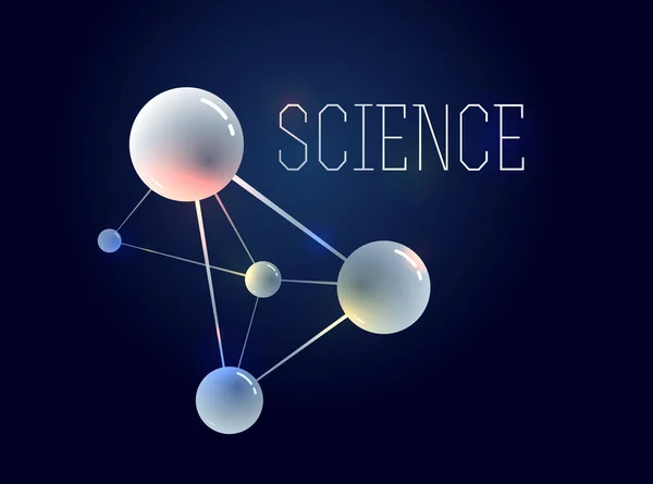 Molécules Atomes Vecteur Abstrait Science Chimie Physique Thème Illustration Micro — Image vectorielle