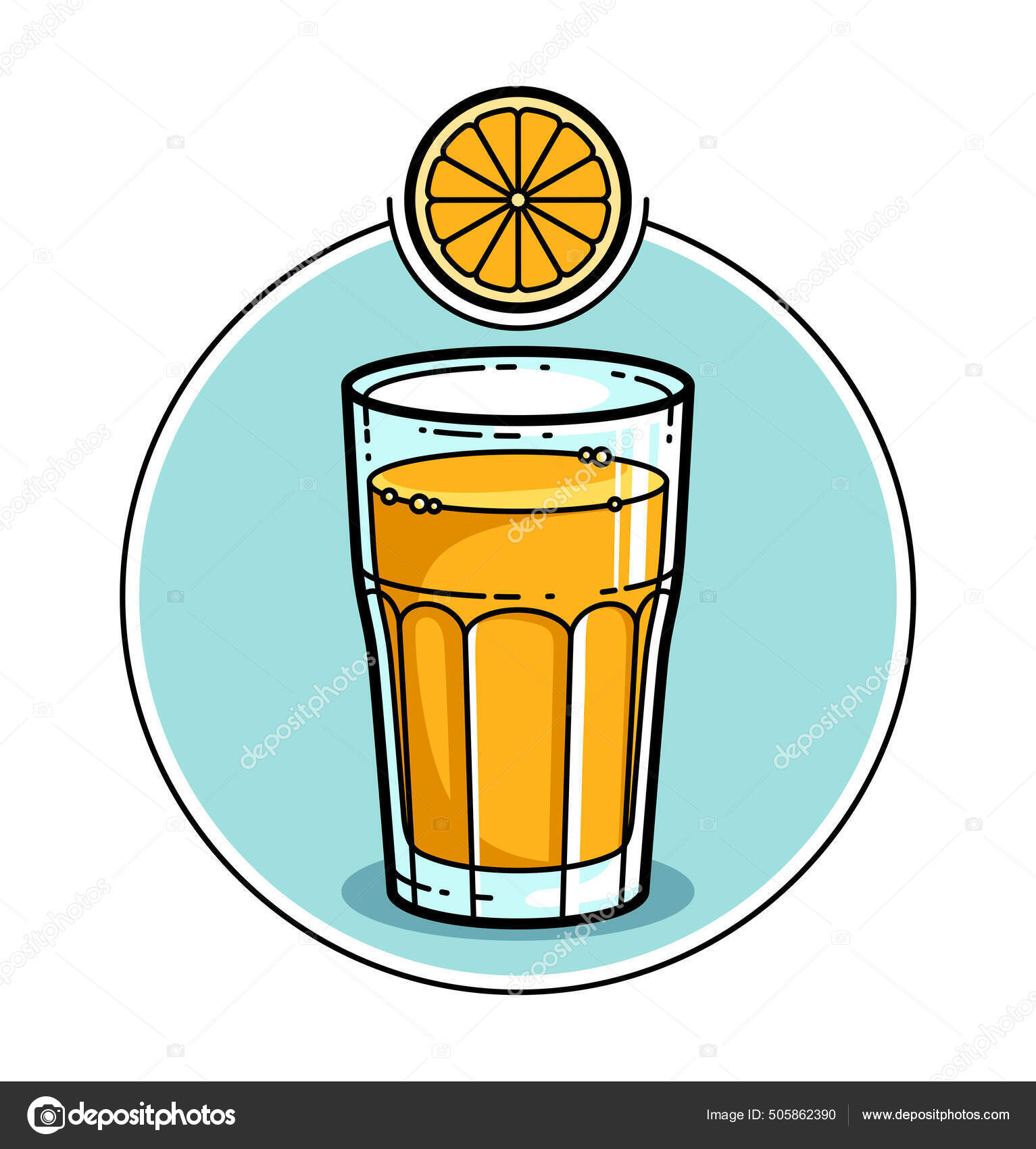 Desenho e logotipo de ilustração de copo de bebida