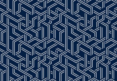 3D küpsüz şablon vektör arkaplanı, çizgili boyut blokları, mimari ve inşaat, geometrik tasarım.