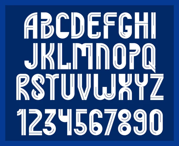 Abstrakt Geometric Original Font Vector Typeset Logo Creation Abeceda Minimum — Stockový vektor