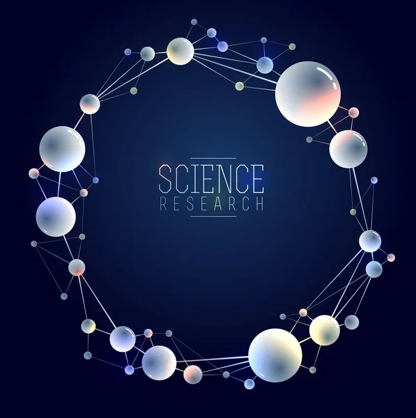 Moléculas Vetoriais Química Científica Física Tema Vetor Fundo Abstrato Micro —  Vetores de Stock