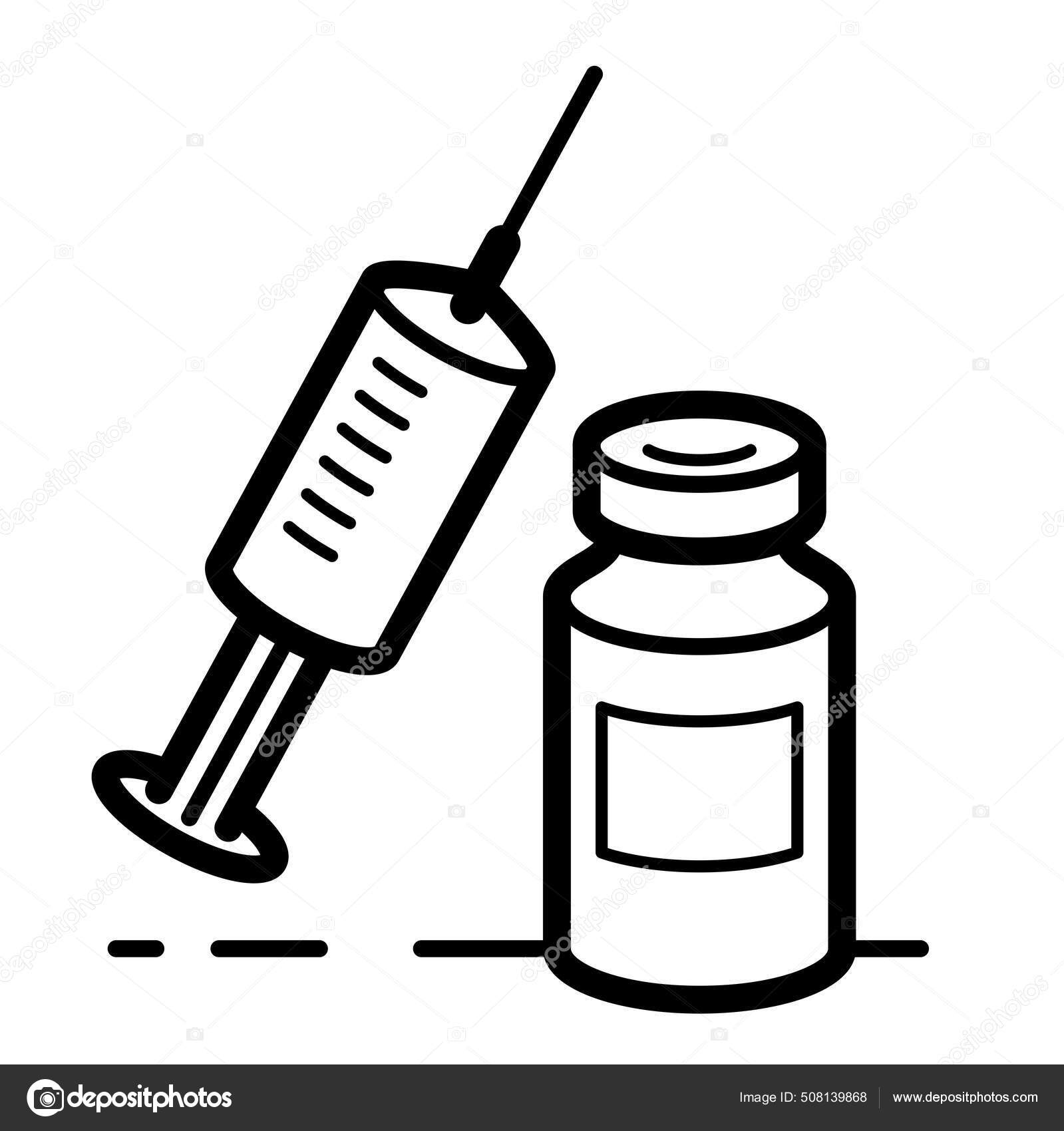 Medicina Farmácia Tema Garrafas Médicas Vetor Ilustração Isolado