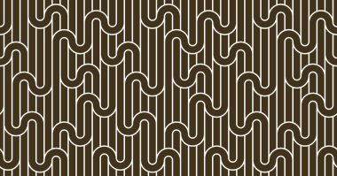 Kusursuz doğrusal vektör geometrik minimalist desen, soyut çizgiler döşeme arka plan, çizgili dokuma, optik labirent, bükülmüş çizgiler..