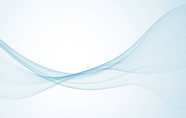 Ses dalgası, parçacıklar hareket halinde. dinamik vektör soyut arkaplan. 3D şekilli noktalar harmanlanmış ağ, geleceğin teknolojisi duvar kağıdını rahatlatıyor.