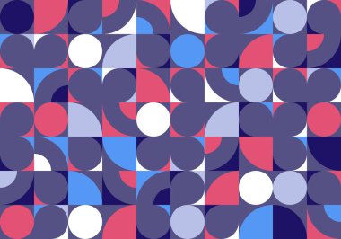 Geometrik soyut, basit geometri elementleri ile renksiz, 70 'ler tarzında duvar kağıdı arka planı, Bauhaus yapıcı tarzı fayanslar..