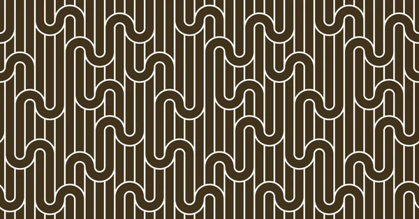 无缝线矢量几何简约图案 抽象线条平整背景 条纹织造 光学迷宫 扭曲条纹 — 图库矢量图片