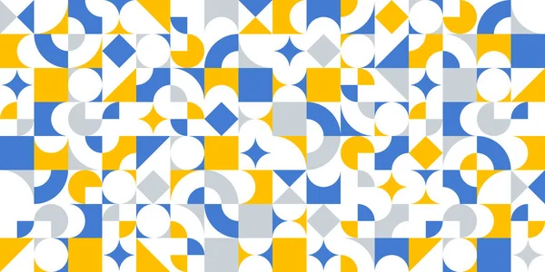 Patrón Geométrico Abstracto Sin Costuras Con Coloridos Elementos Simples Geometría — Archivo Imágenes Vectoriales