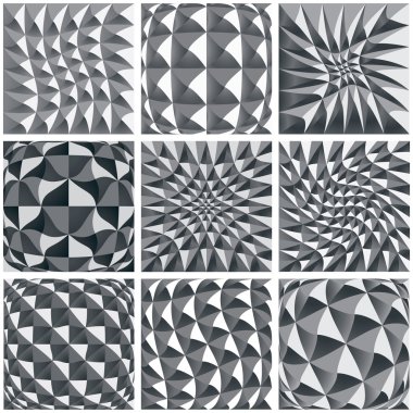 Abstract black and white background, geometric figures. clipart