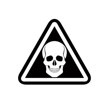 Kafatası uyarı işareti, vektör.