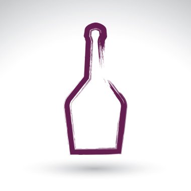 Basit boş şişe dolusu ROM, fırça çizim şişe simgesi el çekilmiş