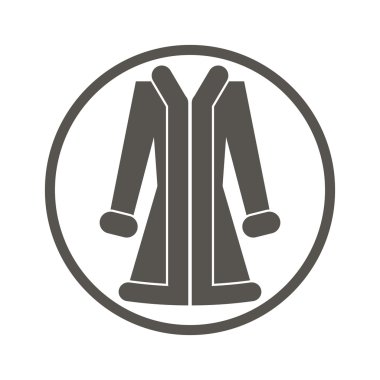 Kumaş simgesi, kadın ceketinin vektör çizimi.