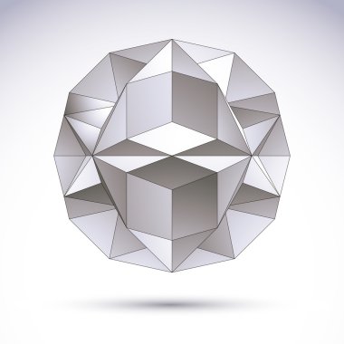 3D poligonal geometrik nesneleri, vektör soyut tasarım öğesi, c
