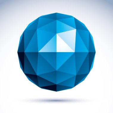 3D poligonal geometrik nesneleri, vektör soyut tasarım öğesi, c