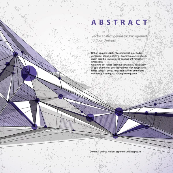 Fond géométrique abstrait vectoriel, illustration de style moderne . — Image vectorielle