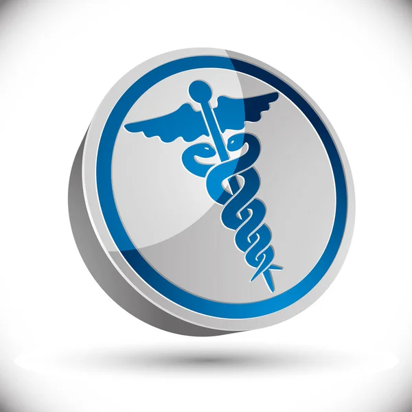 Caduceus medicinsk symbol. — Stock vektor