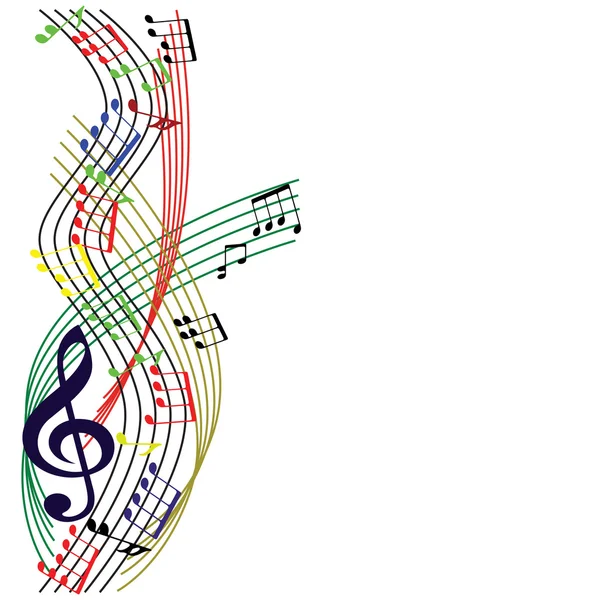 Composición de notas musicales, fondo musical elegante, vecto — Vector de stock