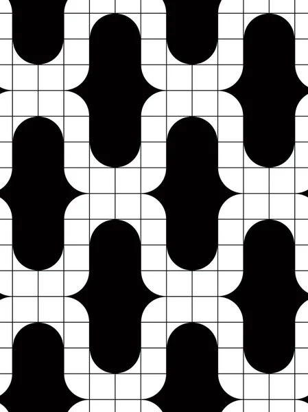 Geometrisches Mosaik nahtloses Muster, Vektorhintergrund. — Stockvektor