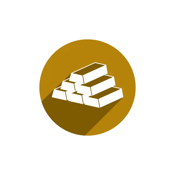 Gold bars vector icon isolated. — Stock Vector