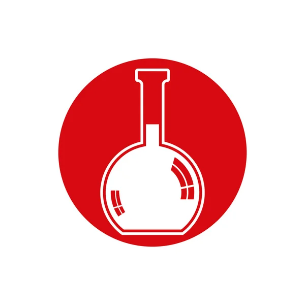 Chemische kolf vector pictogram. — Stockvector