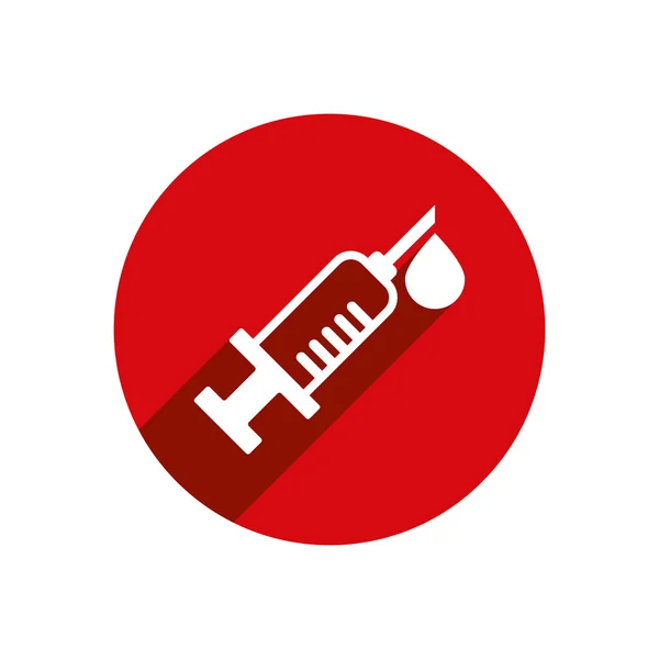 Syringe vector icon isolated. — Stock Vector