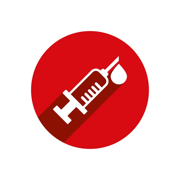 Ícone de vetor de seringa isolado. —  Vetores de Stock