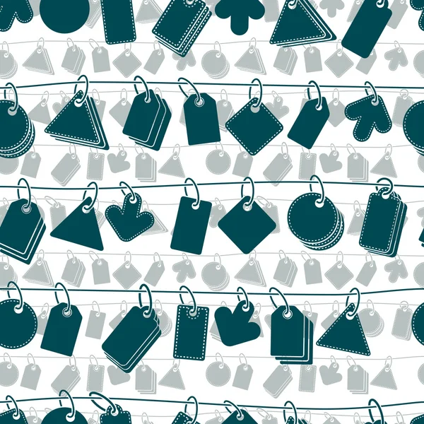 Étiquettes de vente sur un fond sans couture corde, monochrome, colo unique — Image vectorielle