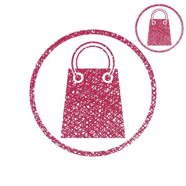 Bolso de compras vector simple icono de un solo color aislado en blanco b — Vector de stock