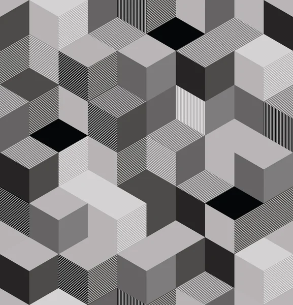 Optical cubes seamless pattern. — Stock Vector
