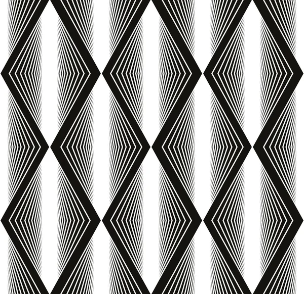 Seamless rhombus pattern, abstract geometric black and white bac — Stock Vector