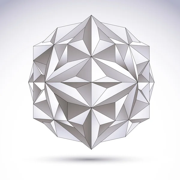 Abstracte 3d origami veelhoekige object, vector geometrisch ontwerp el — Stockvector