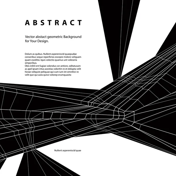 Vector fondo geométrico abstracto, estilo contemporáneo negro a — Archivo Imágenes Vectoriales