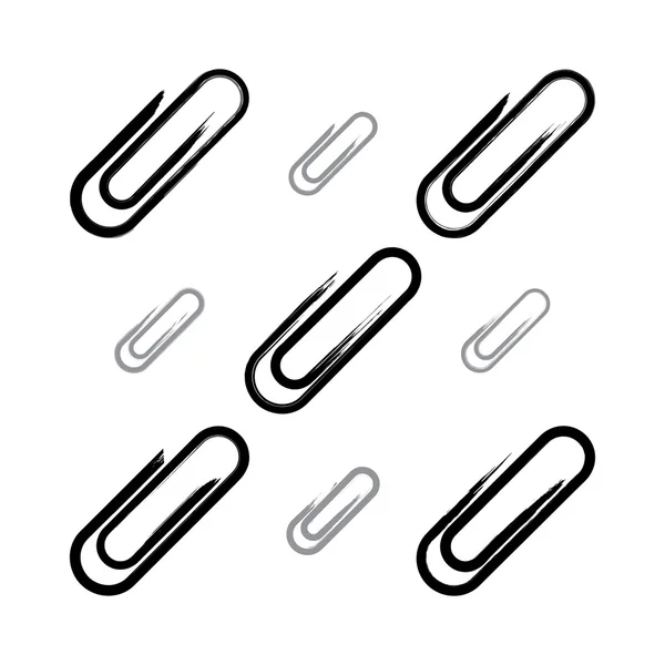 Handgezeichnete einfache Vektor-Befestigungssymbole, monochrom bru — Stockvektor