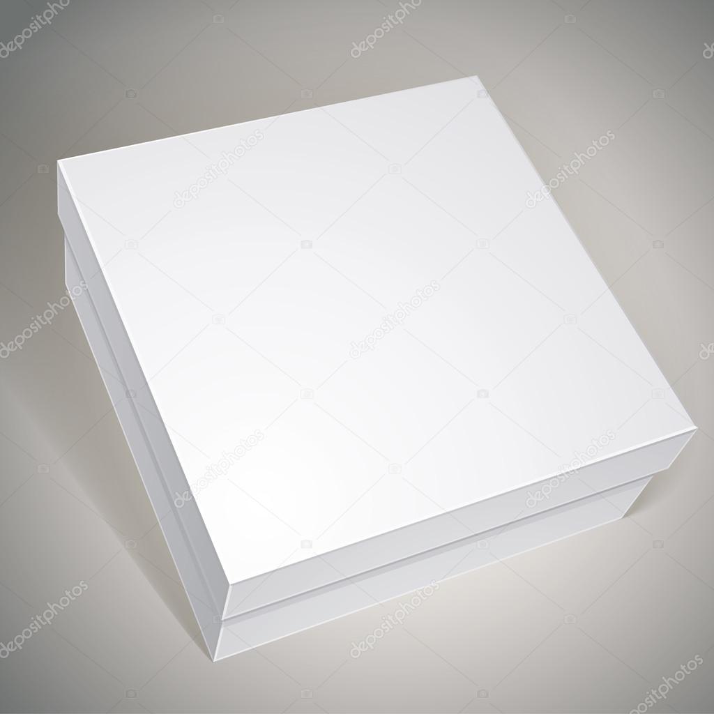 Package white box design, template for your package design, put 