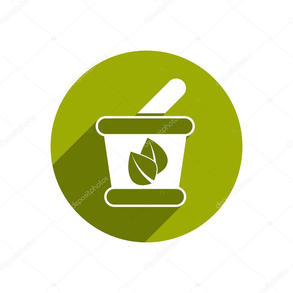 Mortar and Pestle vector icon isolated.
