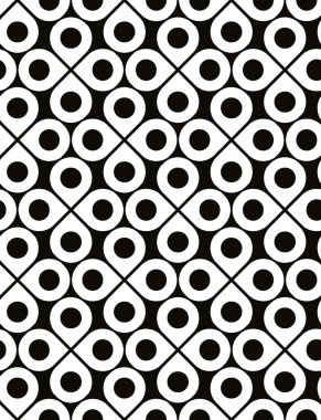 Siyah ve beyaz vektör süs seamless modeli damla ile bir