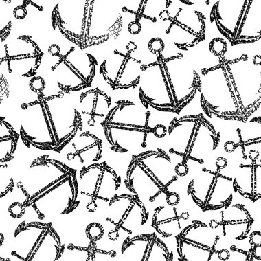 Sa seyahat Tema yinelenen vektör arka plan, çapa sorunsuz pa