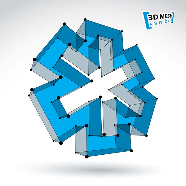 3D-net web blauwe ambulance pictogram geïsoleerd op een witte achtergrond, co — Stockvector