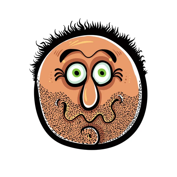 komik karikatür face anız, vektör çizim ile.