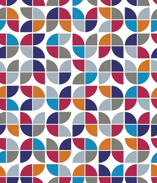 Векторный красочный геометрический фон, округлый цветочный абстракт — стоковый вектор