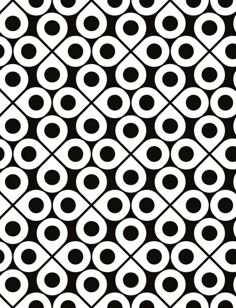 Черно-белый векторный орнаментальный бесшовный узор с капельками — стоковый вектор