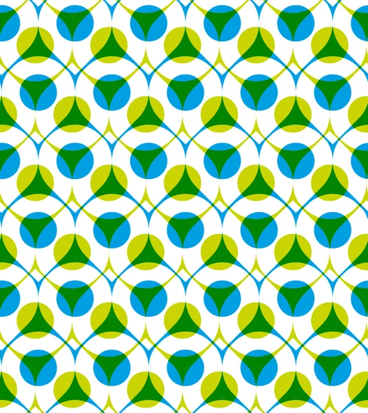 Patrón inconsútil vector colorido con puntos verdes y azules, summe — Vector de stock