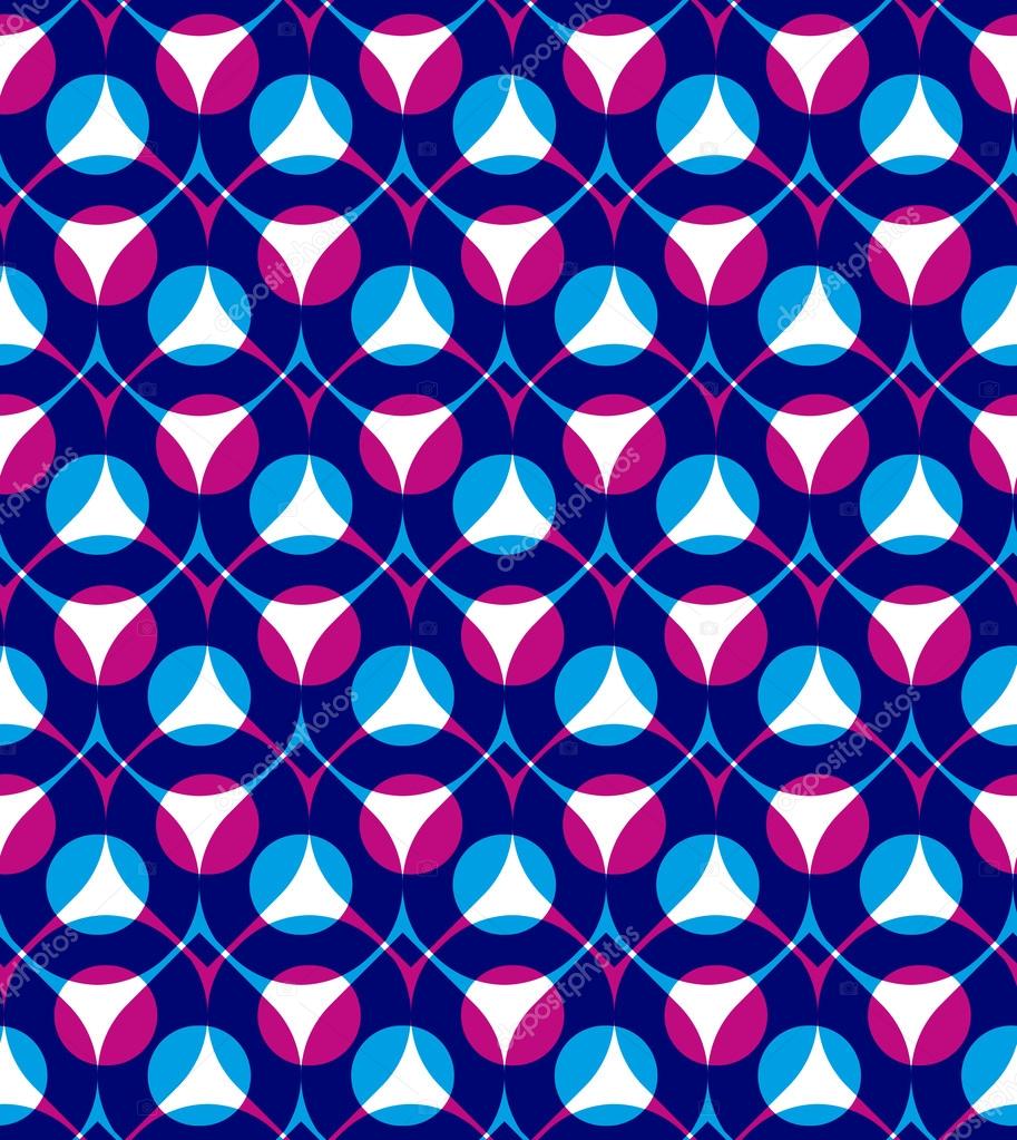 Colorful vector seamless pattern with red and blue droplets, bri