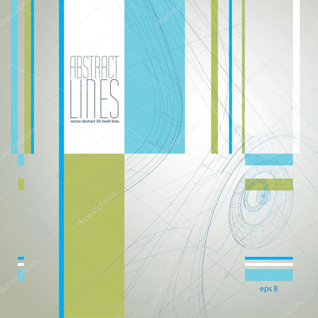 Abstract lines vector illustration, clear eps 8 vector.