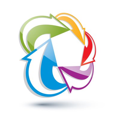 soyut okları vektör simgesi, vektör grafik tasarım şablonu, v