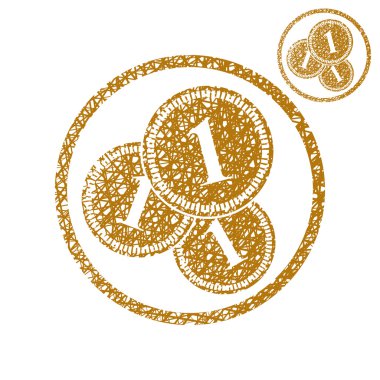 paralar nakit para vektör sade tek renkli simge WHI izole