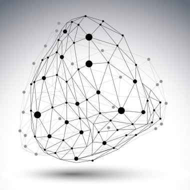 vektör soyut teknoloji illüstrasyon, perspektif geometri