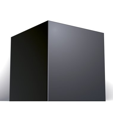 vektör boş siyah beyaz zemin üzerine izole kutu şablonunu fo